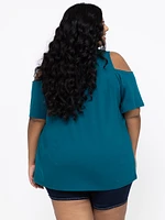 Women's Oversized Cold Shoulder Tee
