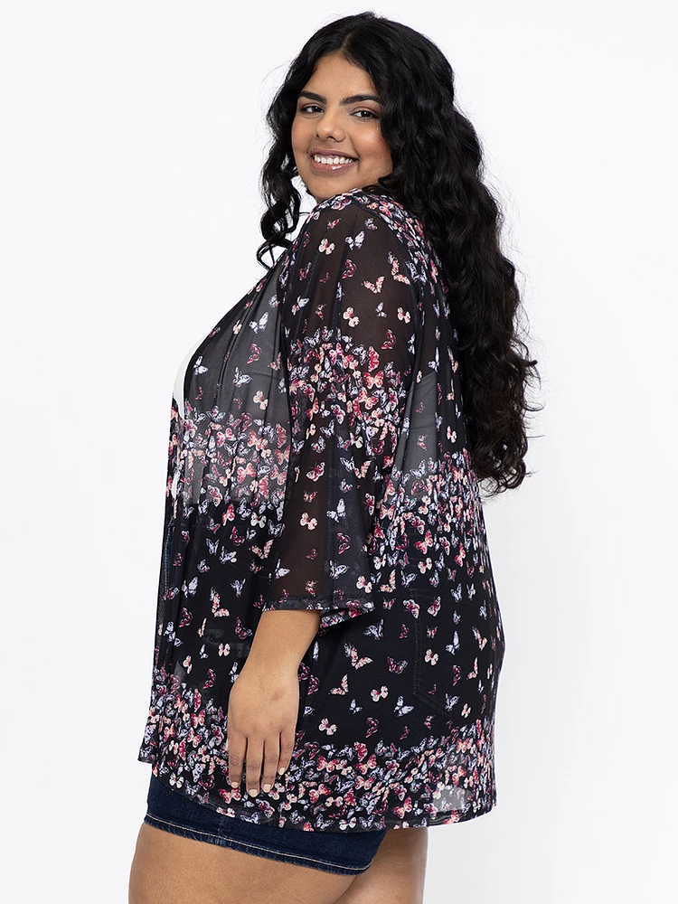 Women's Butterfly Mesh Cardigan