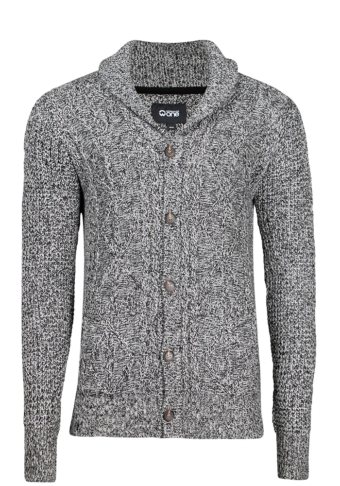 Men's Marled Cardigan Sweater