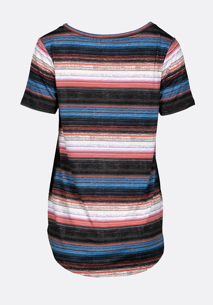 Women's Striped Scoop Neck Tee