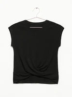 Women's Rib Twist Front Tee