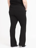 Women's  Black Pull-on Ponte Boot Cut Pant