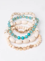 Women's Wood Bead Stretch Bracelets