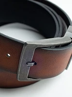 Men's Reversible Burnished Brown Belt