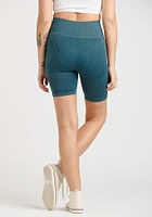 Women's Washed Rib Seamless Bike Short