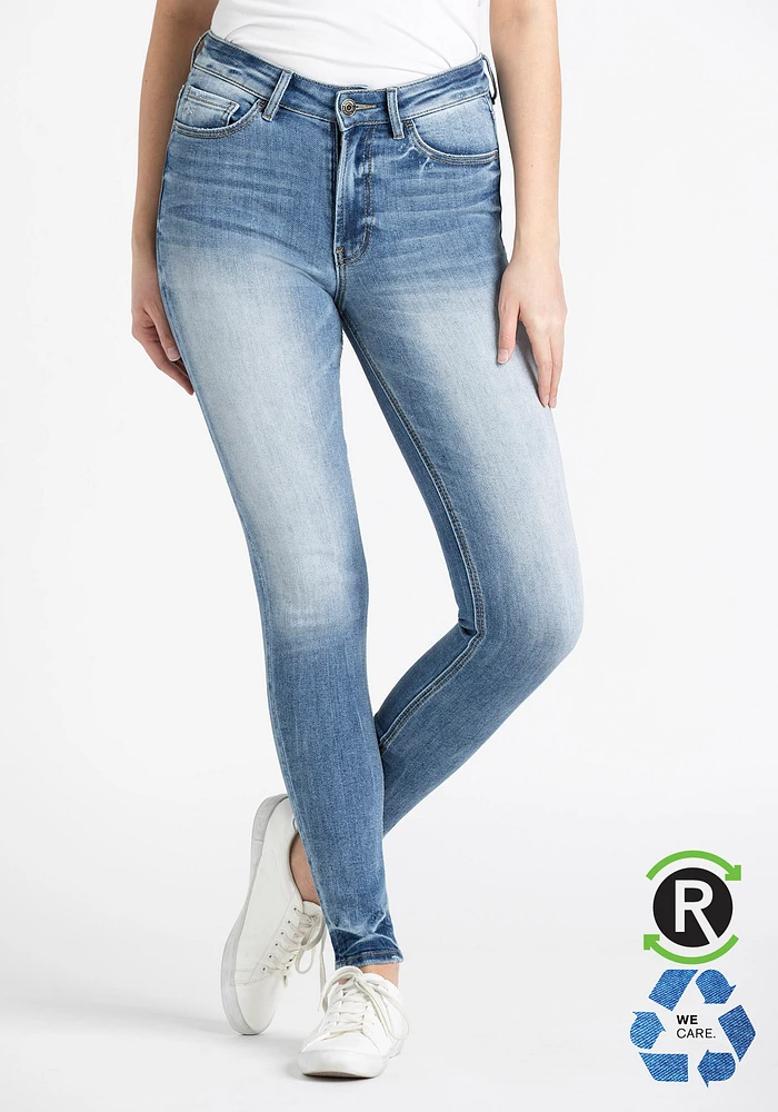 Women's Light Wash High Rise Skinny Jeans