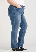 Women's Plus Medium Wash Straight Leg Jeans