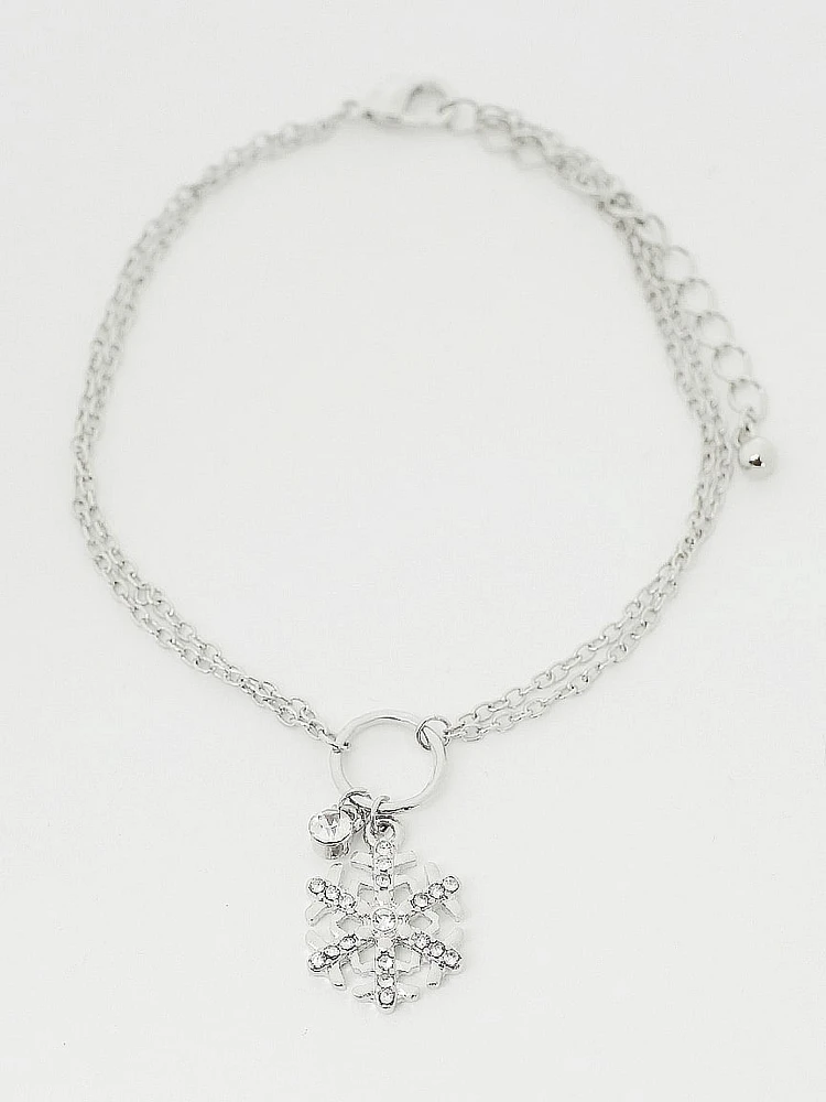 Women's Snowflake Charm Bracelet