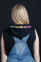 Women's Sleeveless Crop Hoodie