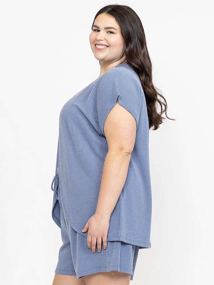 Women's Open Wavy Rib Cardigan
