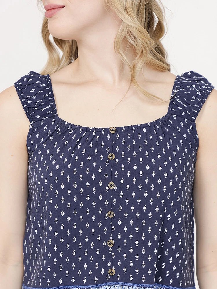 Women's Border Print Tank