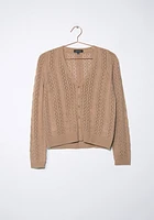 Women's Cropped Button Front Cardigan