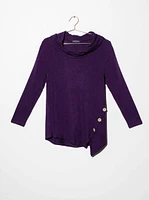 Women's Textured Cowl Neck Tunic