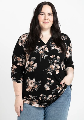 Women's Floral Knit Blouse