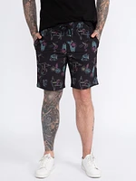 Men's Printed Tropical Hybrid Shorts