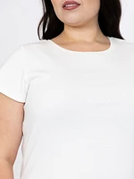 Women's Ribbed Crew Neck Tee