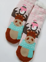 Women's Winter Moose Slipper Sock