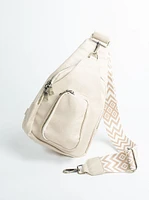 Women's Sling Bag with Woven Strap