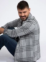 Men's Brushed Knit Plaid Shirt
