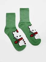 Women's Hello Kitty Christmas Socks