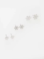 Women's Dainty Snowflake Stud Earrings