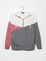 Women's Color Block Zip Hoodie