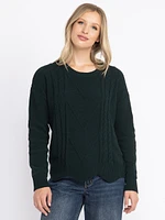 Women's Chenille Cable Sweater