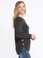 Women's Side Button Sweater