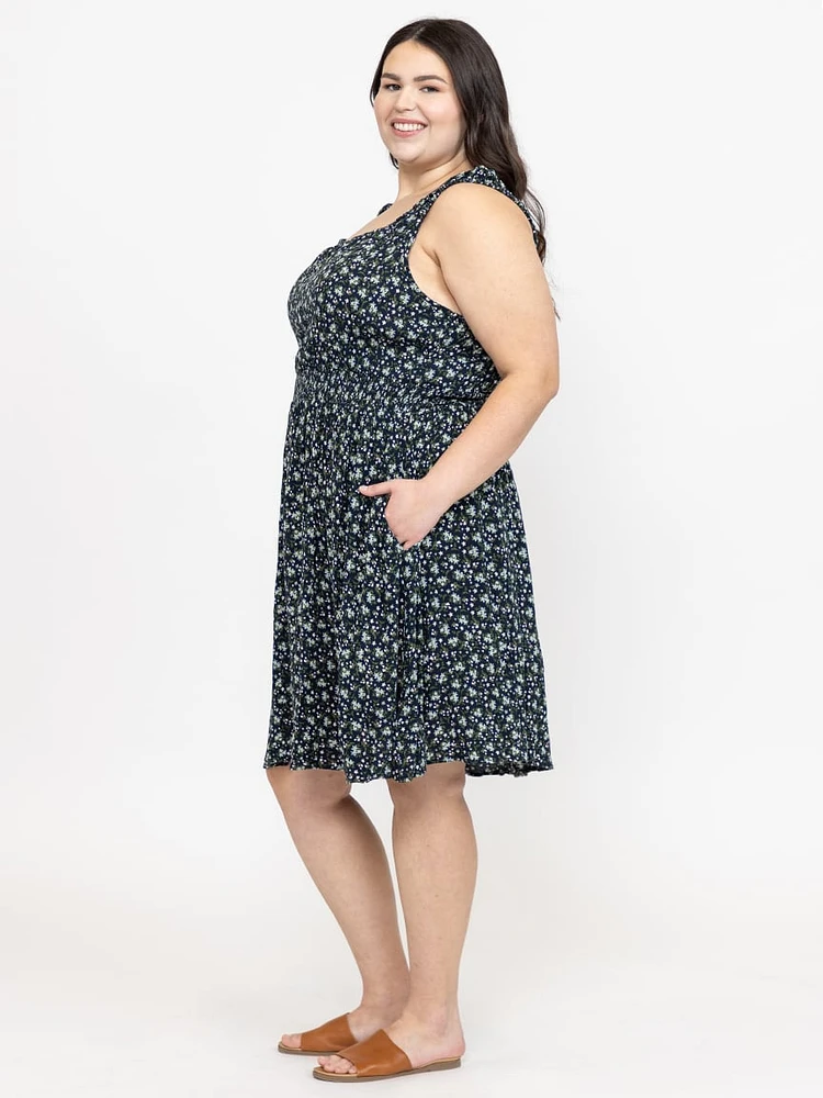 Women's Ditsy Peasant Dress