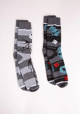 2pk Nightmare Before Christmas Crew Sock