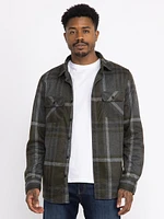 Men's Plaid Knit Flannel Shirt