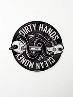 Dirty Hands Clean Money Wrench Sticker