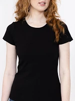 Women's Ribbed Crew Neck Tee
