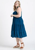 Women's Eyelet Midi Dress