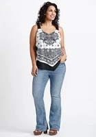 Women's Scarf Print Tank