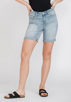 Women's Destroyed Relaxed Cuffed Bermuda Short