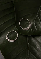 Clutchless Leaf Hoop Earring