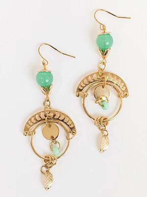 Women's Stone & Shell Earrings