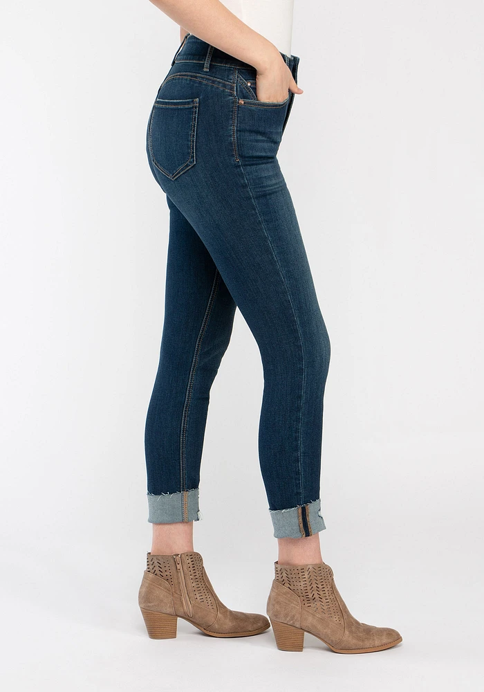 Women's 2 Button High Rise Cuffed Skinny