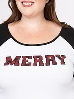 Women's Merry Baseball Tee