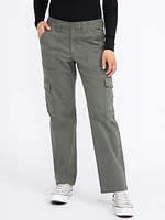 Women's Stretch Canvas Elastic Waist Cargo Pants