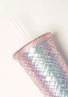 24 oz Diamond Cut Blush Tumbler