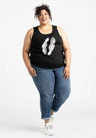 Women's Feather Scoop Neck Tank