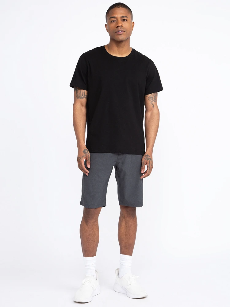 Men's Charcoal Cargo Hybrid Shorts