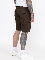 Men's Washed Brown Cargo Short
