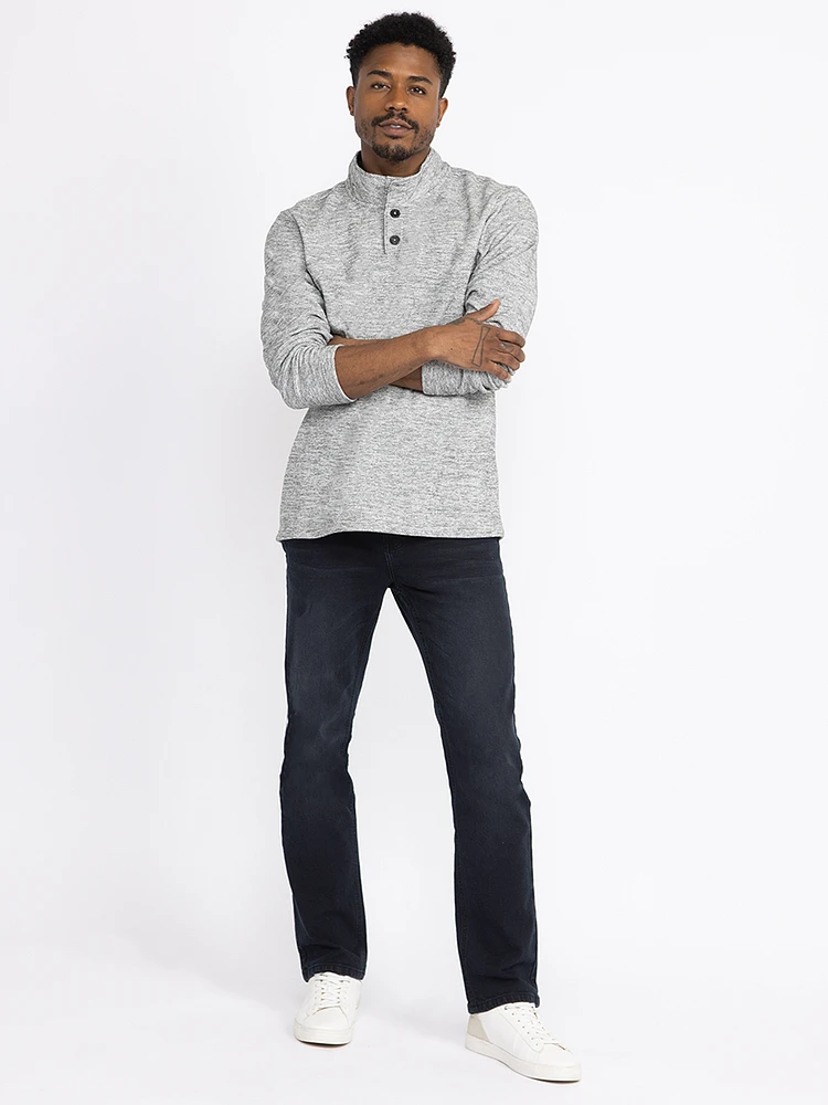 Men's Mock Neck Henley Shirt