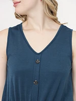 Women's Button Front Midi Dress