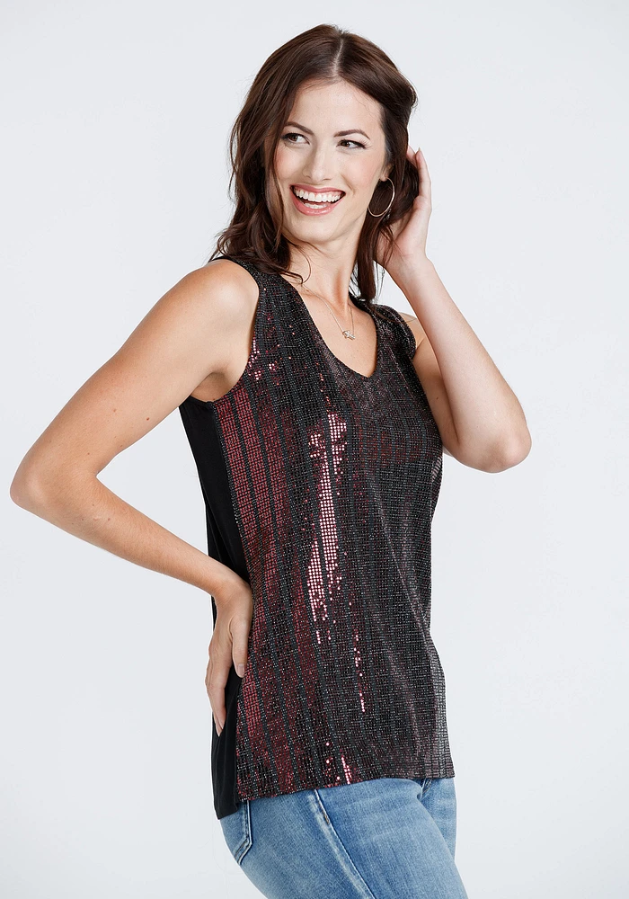 Women's Sequin Front Tank