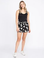 Women's Pull-on Floral Print Short