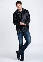 Men's Hooded Moto Jacket